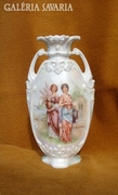 Viktoriánus váza nőalakokkal, antik