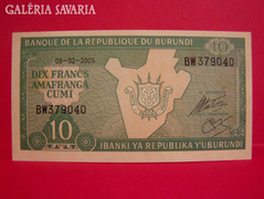 10 Frank - Burundi/2005/.