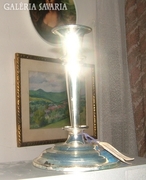 Stamped Silver-Plated Table Candle Holder