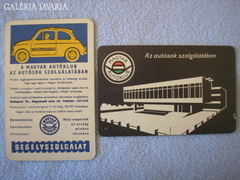 2 db Magyar Autóklub kátyanaptár,1968-69