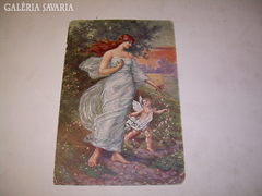 Kranzle: Tavasz jövetele - Flora antik képeslap
