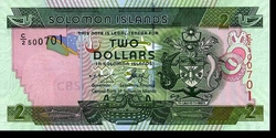 Salamon-szigetek $2 bankjegy (unc) 2010