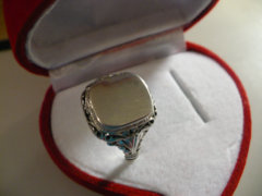 Barokk mintás ezüst gyűrű