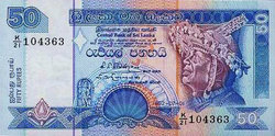 Sri Lanka 50 Rúpia 1992 Unc