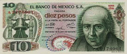 Mexico 10 pesos 1974 Unc