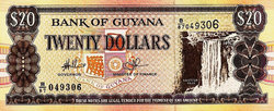 Guyana 20 dollar 2009 Unc