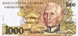 Brazília 1000 cruzeiros 1990 Unc