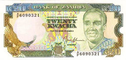 Zambia 20 kwacha 1989 Unc