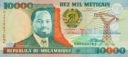 Mozambik 10000 meticais 1991 Unc