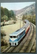 Megy a vonat - nagyméretű színes képeslap