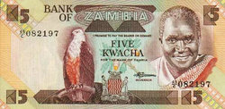 Zambia 5 kwacha 1986-88 Unc