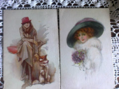 Hölgyek kalapban 1919-es grafikus.