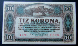 Tíz 10 Korona 1920-ból