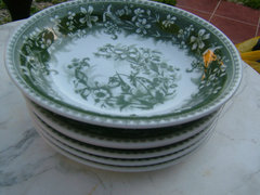 Gyönyörű régi zöld Bavaria P. Bauscher Weidel tányér 