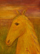 Arany-ló, 2005  Ilyés Márta festménye