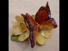 Y854 K9 Herendi lepke virág porcelán figura
