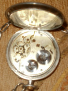 IWC.SCHAFFHAUSEN antik ezüst zsebóra+ezüst lánc