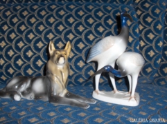 Hollóházi állat figura - 2 db - együtt eladó