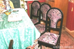 Szecessziós étkező asztal székekkel