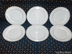 Antik Zsolnay lapos tányér - 6 db - együtt eladó