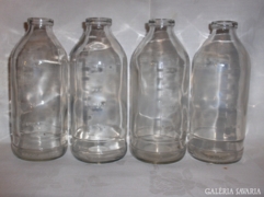 Üveg palack - 4 db - együtt eladó - 19 cm
