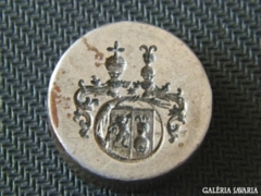 Antik Nemesi címeres pecsétnyomó fej sóvári Soós