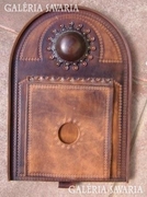 Genuine leather handmade wall notebook holder