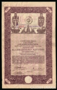 I. világháborús Államadóssági kötvény 1914-ből
