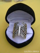 Óriási "lepke" ezüst koktélgyűrű