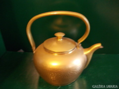 Nagy sárga réz teás kanna