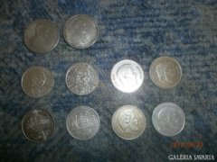 ezüst érmék 10 db
