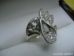 'Tulipán' cirkóniás ezüst gyűrű, ÚJ
