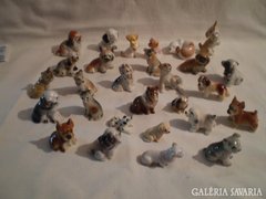 Mini porcelán kutya falka kutya gyűjtemény