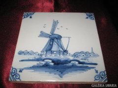 Holland szélmalom-kézzel festett kerámia csempe