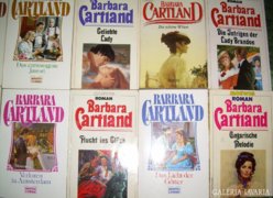 8 db német nyelvű Barbara Cartland regény