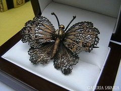 Álomszép antik pillangó bross