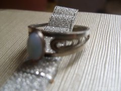 Holdköves filigrám ezüst gyűrű