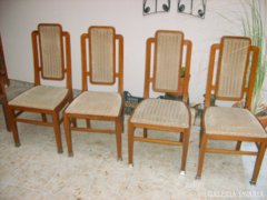 Bauhaus étkező szék art deco 4 db.mahagóni