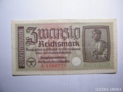 Ritka 20 reichsmark Németország 1940 nagyon szép