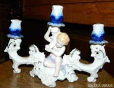 Regent Crown Putted Three-Branch Table Candle Holder