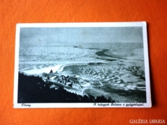 Tihany 1925. A befagyott Balaton a gyógyteleppel