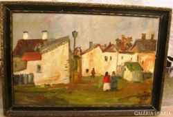 Bánfi József "Hazafelé"c. olaj festmény