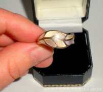 Kagyló berakásos női ezüst gyűrű