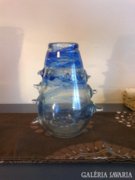 Egyedi üveg iparművészeti váza 20 cm