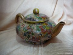 Régi Yixing agyag teáskanna Decoupage; + Kínai TEA