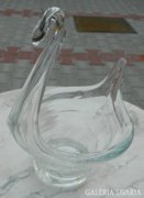 Blown dreamy antique swan centerpiece - on antique glass