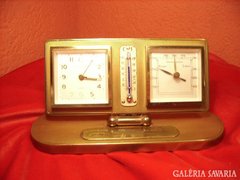 Asztali ébr.óra,barométer, hőmérő