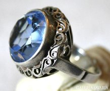 Antik Szecessziós Ezüst Akvamarinnal Gyűrű