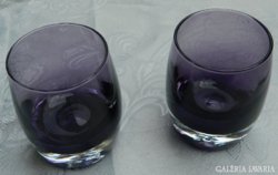 Csodás muránói viola nagy pohár pár