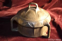 Art deco cukortartó doboz jelzett